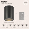 Миниатюра фото уличный светодиодный светильник maytoni bar o306cl-l7gf | 220svet.ru