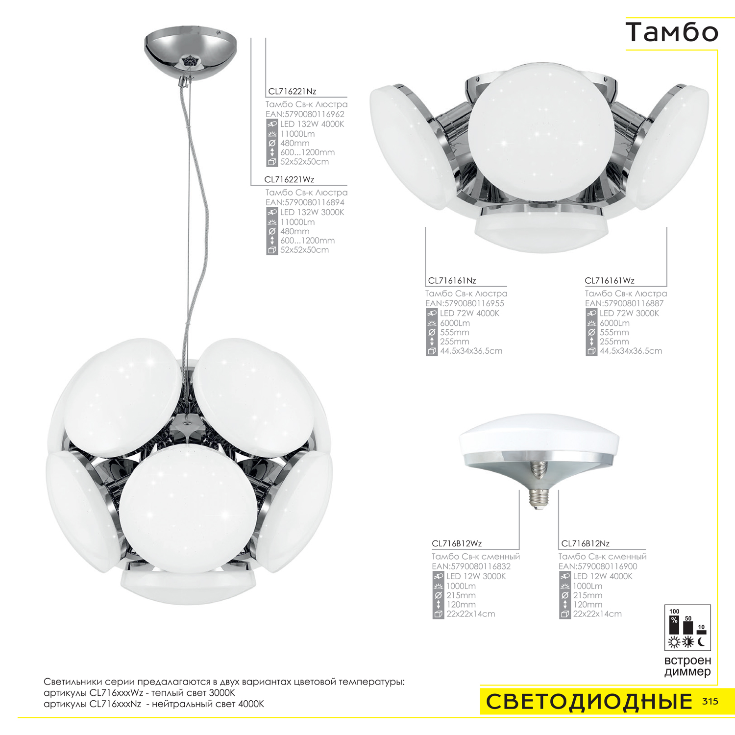 фото подвесной светодиодный светильник citilux тамбо cl716111wz | 220svet.ru