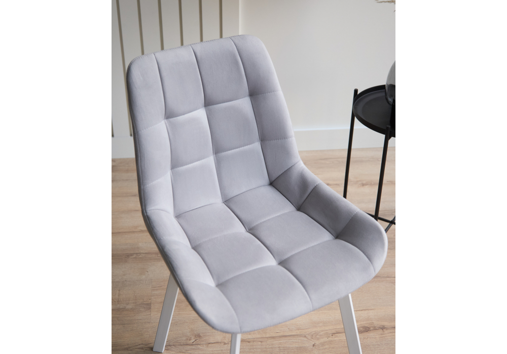 фото стул вращающийся на металлокаркасе woodville челси 360 п светло-серый (zd 960) / белый 632452 | 220svet.ru