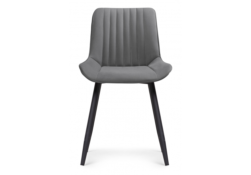 фото стул на металлокаркасе woodville вейв темно-серый / черный 594941 | 220svet.ru