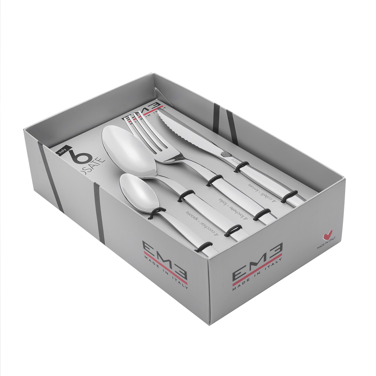 фото набор столовых предметов shark 16 шт eme | 220svet.ru