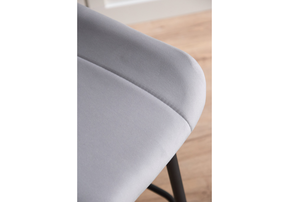 фото барный стул вращающийся woodville седа 360 светло-серый (zd 960) / черный 632587 | 220svet.ru