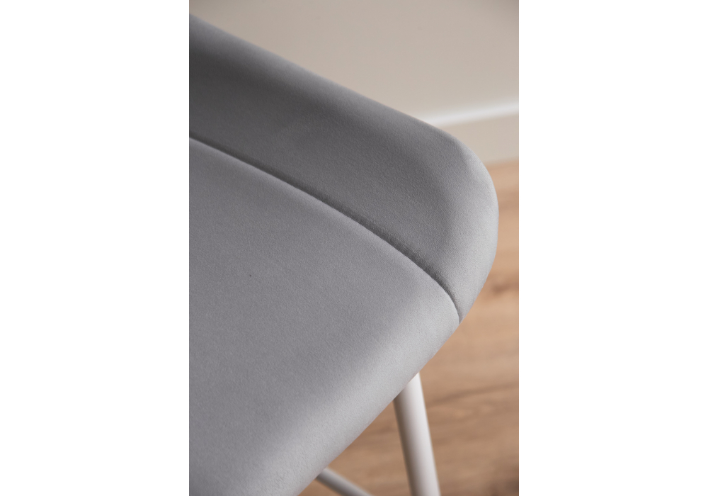 фото барный стул вращающийся woodville седа 360 светло-серый (zd 960) / белый 632588 | 220svet.ru