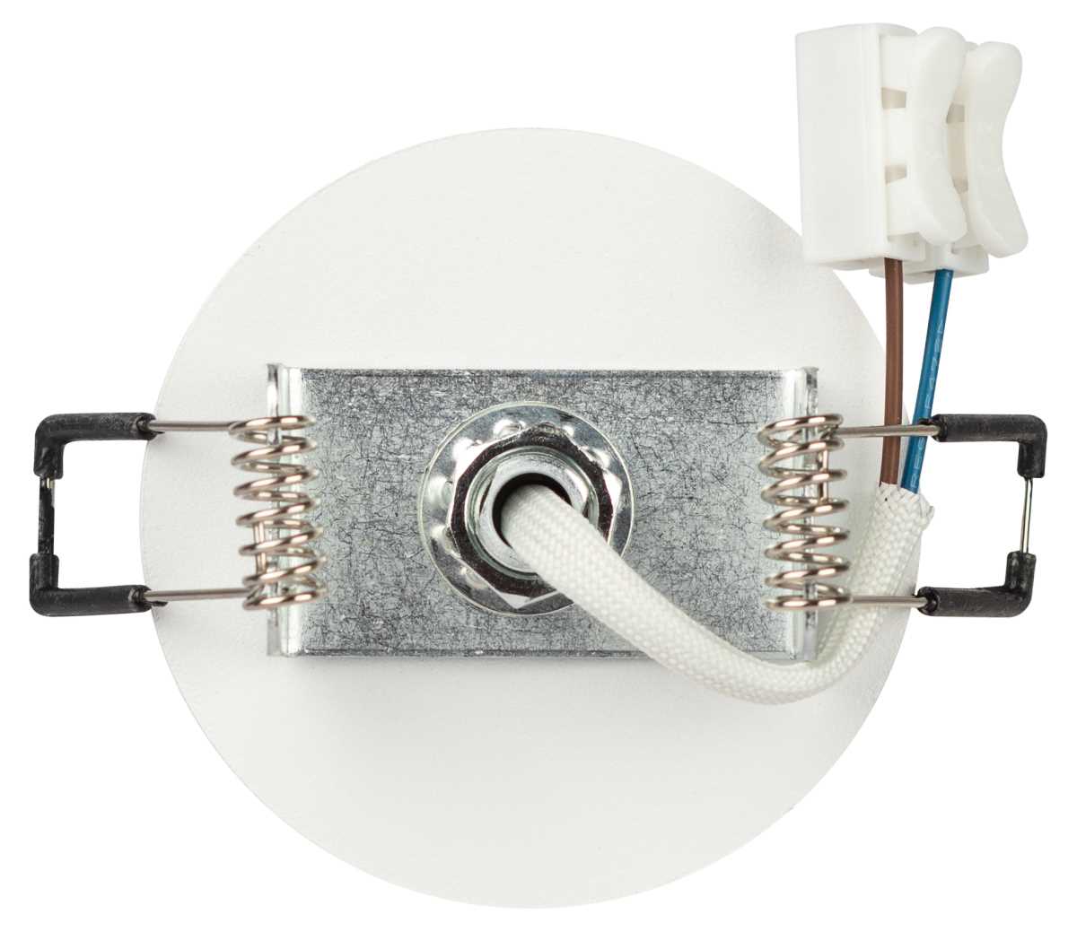 фото светильник встраиваемый алюминиевый эра kl106 wh под лампу mr16 gu10 белый матовый б0061540 | 220svet.ru