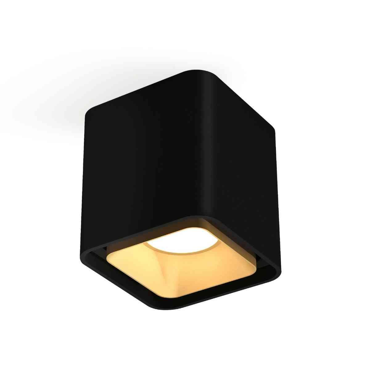 фото комплект накладного светильника ambrella light techno spot xs7841004 sbk/sgd черный песок/золото песок (c7841, n7704) | 220svet.ru