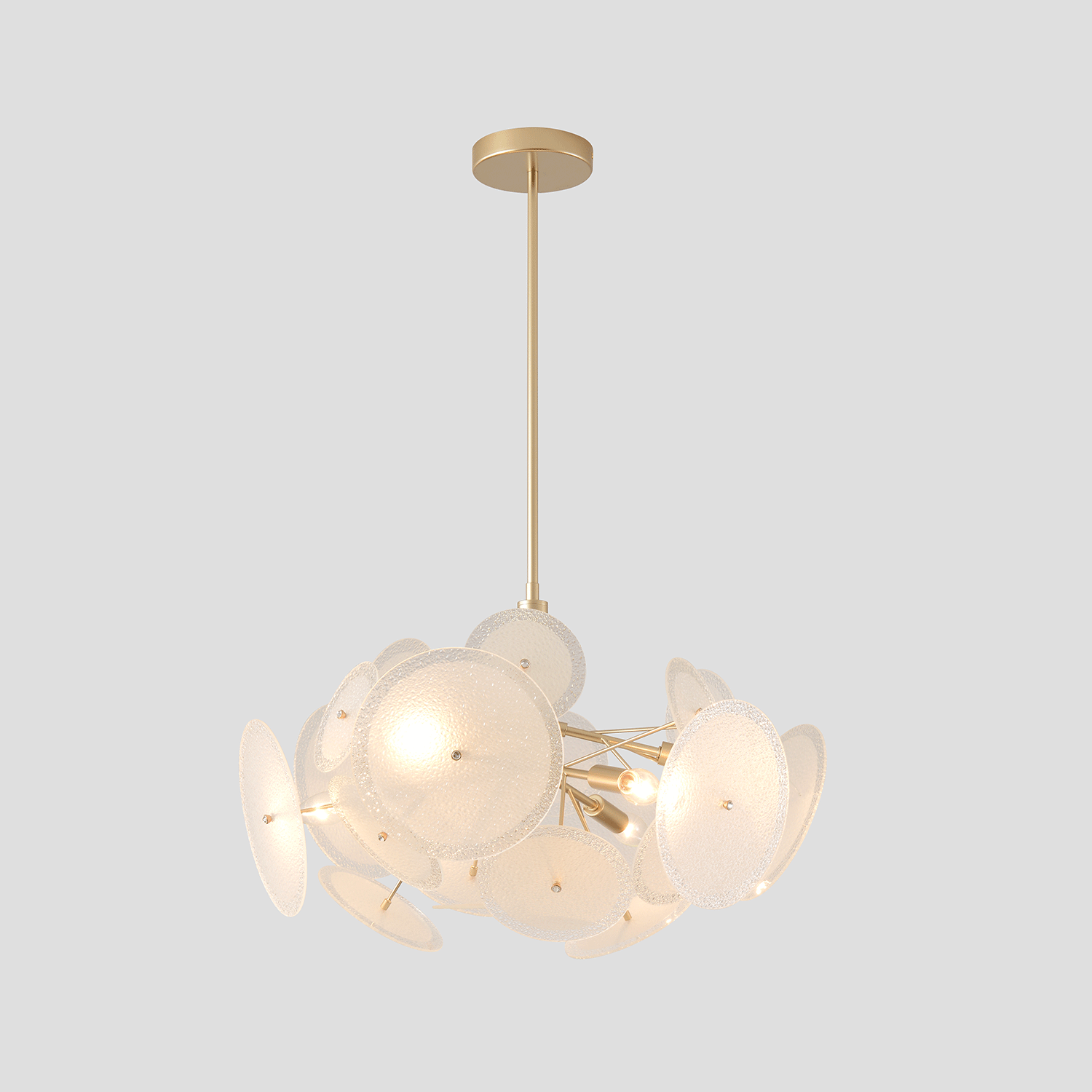 фото потолочная люстра на штанге crystal lux dandelion sp6 gold | 220svet.ru