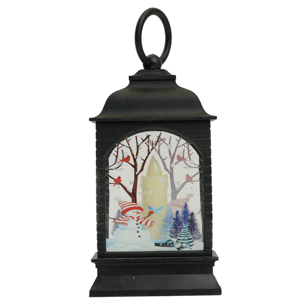 фото световая фигура свеча снеговик 1led (батарейки в компл), 12,5см, черный, lt128 | 220svet.ru