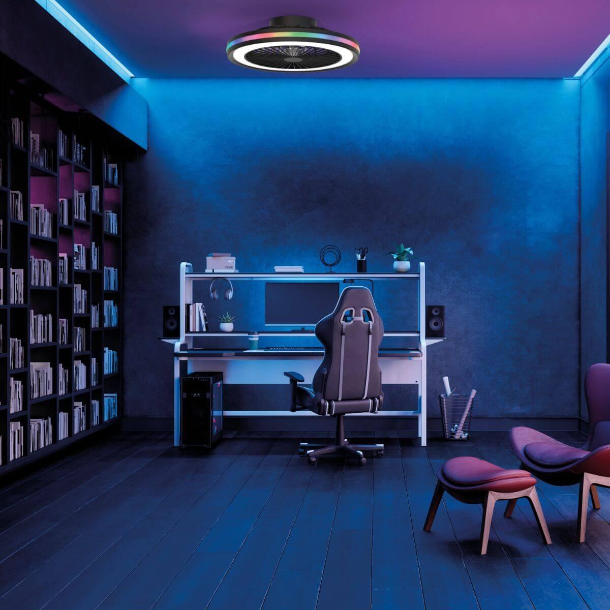 фото потолочная светодиодная люстра-вентилятор mantra gamer 8292 | 220svet.ru