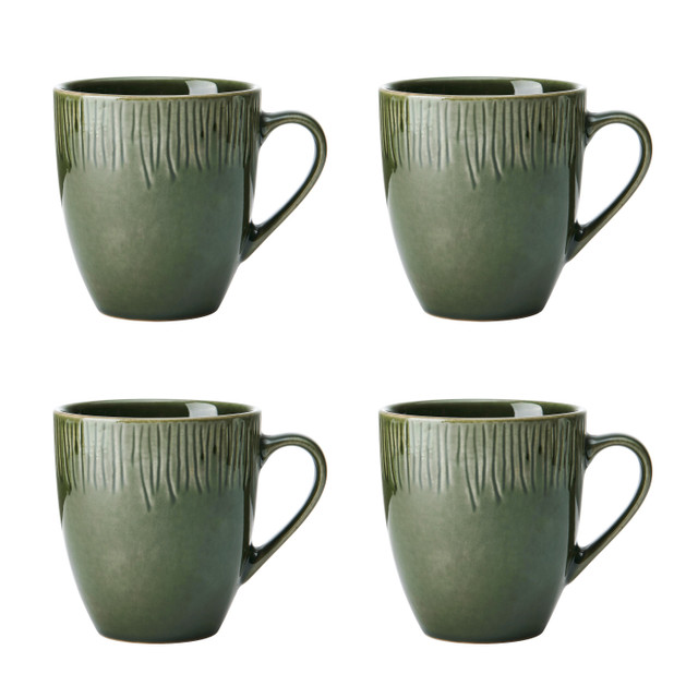 фото набор из 4 кружек mikasa jardin green, 420 мл kitchen craft | 220svet.ru