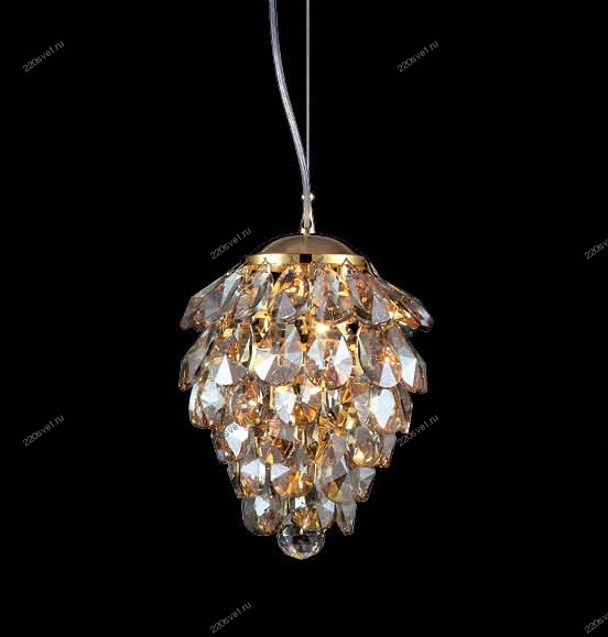 фото подвесной светильник crystal lux charme sp1 g9 oro/ambra | 220svet.ru