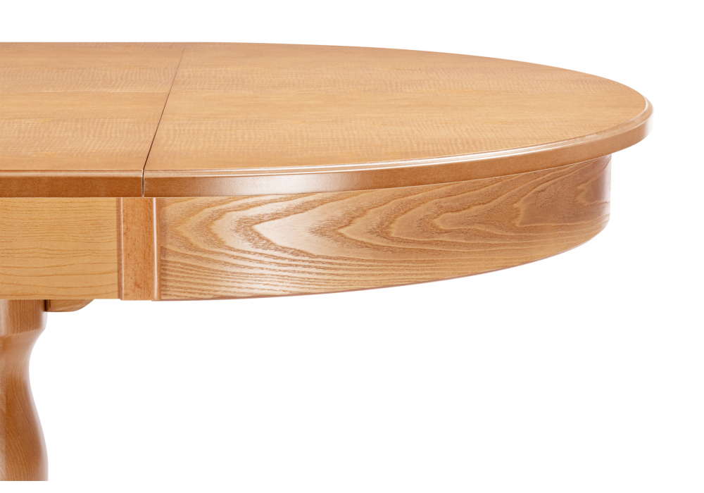 фото стол деревянный раскладной woodville орден 100(140)x100 круглый дуб 639326 | 220svet.ru