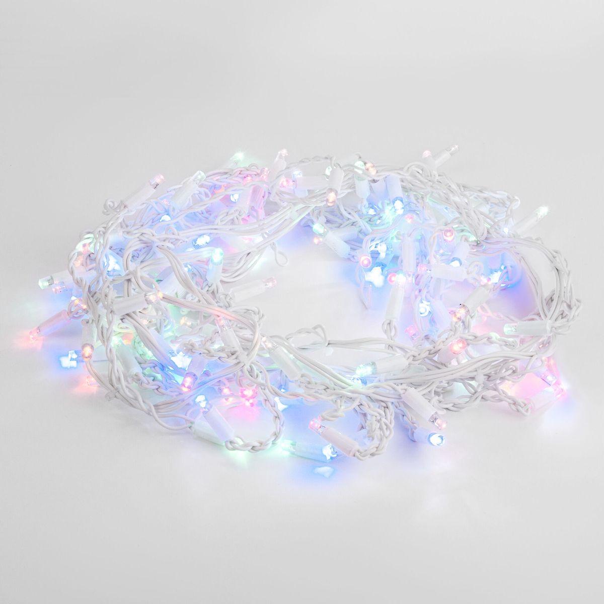 фото уличная светодиодная гирлянда eurosvet 230v 100-101 мульти с эффектом мерцания | 220svet.ru