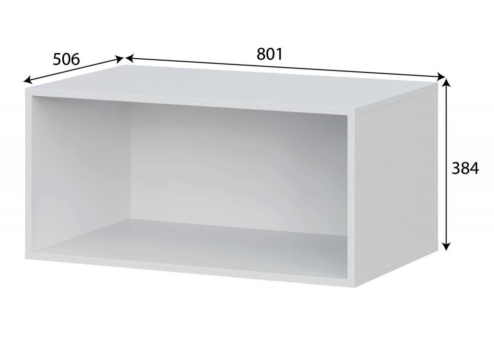 фото шкаф комплектация 1 woodville даиго с антресолью белый текстурный 676147 | 220svet.ru