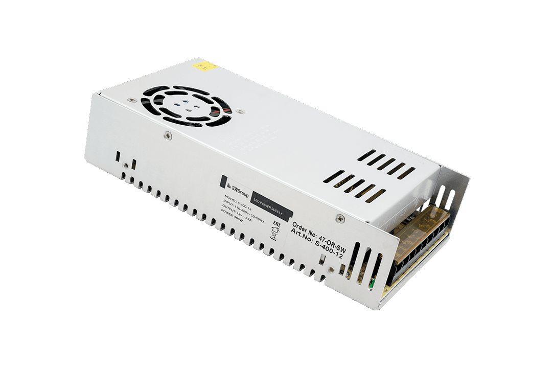 фото блок питания swg 12v 400w ip20 33,33a s-400-12 000128 | 220svet.ru