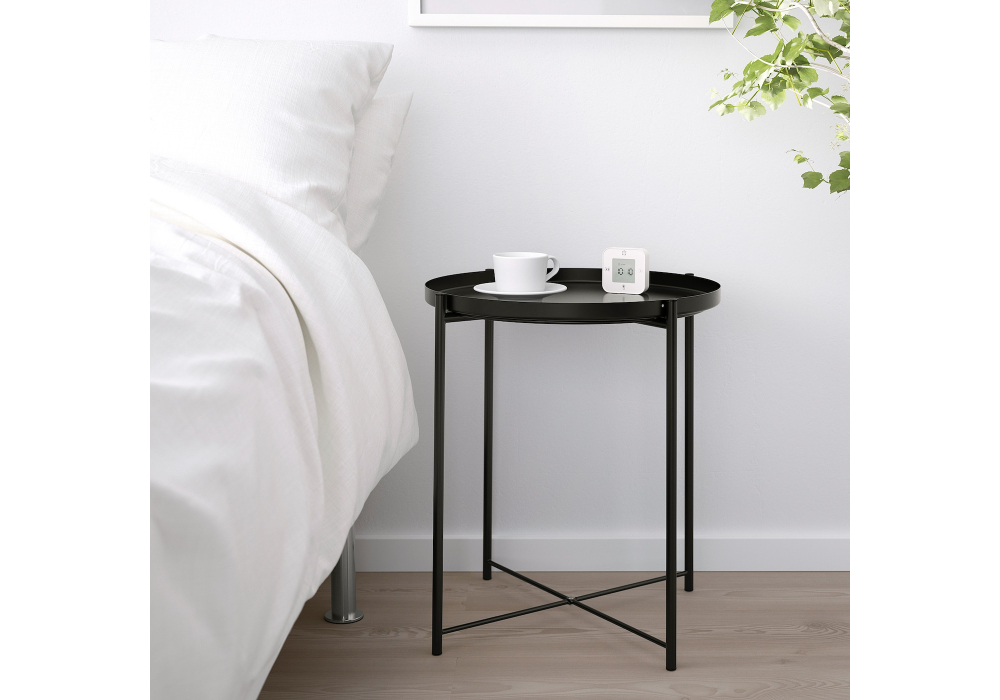 фото журнальный стол woodville tray 1 black 15394 | 220svet.ru