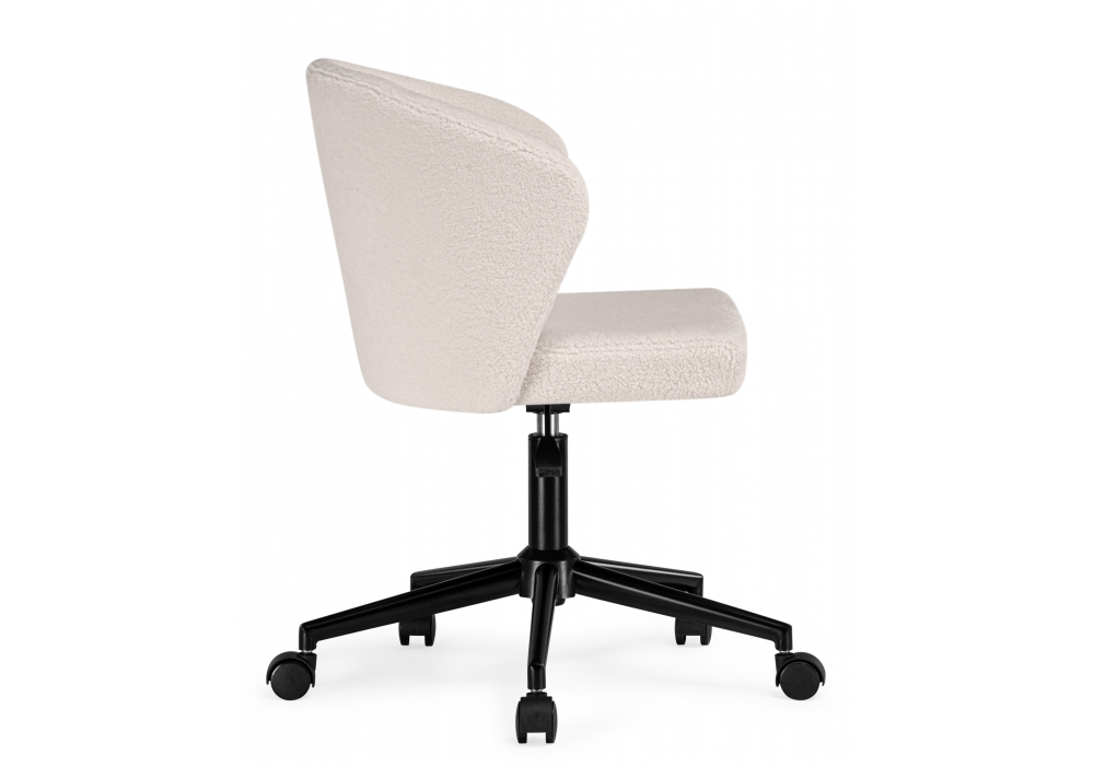 фото компьютерное кресло woodville lika white teddy / black 15858 | 220svet.ru
