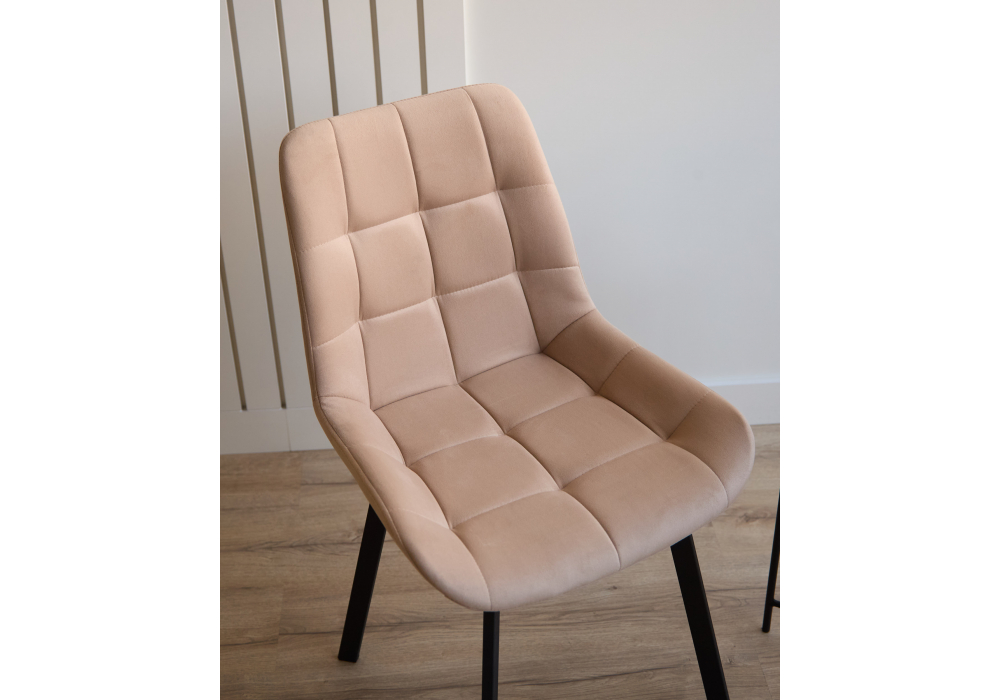 фото стул на металлокаркасе woodville челси п бежевый (zd 210) / черный np 632471 | 220svet.ru