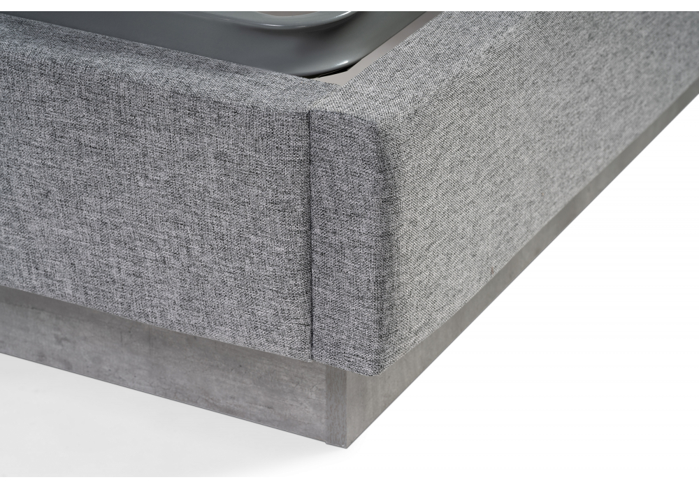 фото двуспальная кровать 160х200 woodville tulip с пм метрополитан грей / белая матовая 406291 | 220svet.ru