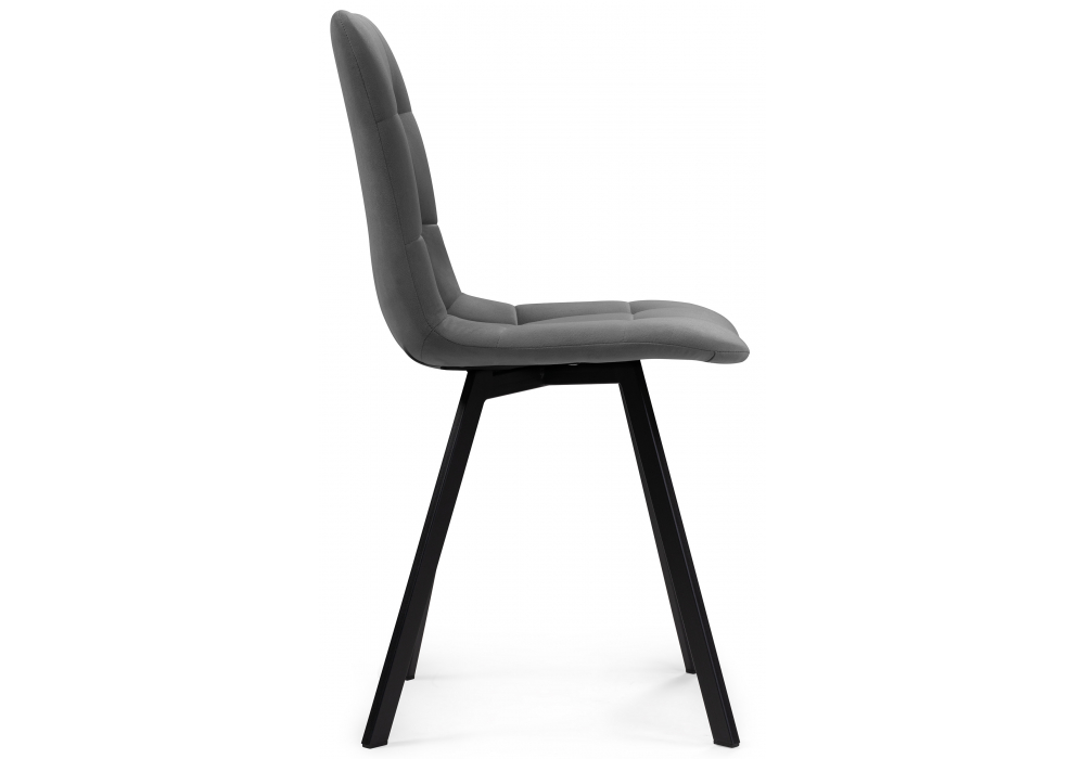 фото стул на металлокаркасе woodville симпл темно-серый / черный 594933 | 220svet.ru