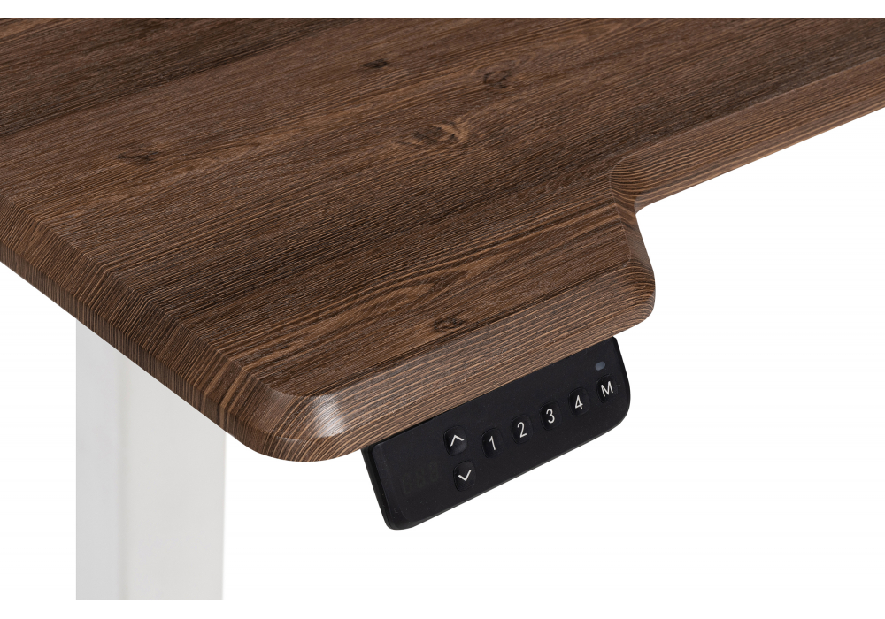 фото компьютерный стол с механизмом подъема woodville маркос 140х80х75 орех кантри / белый 578405 | 220svet.ru