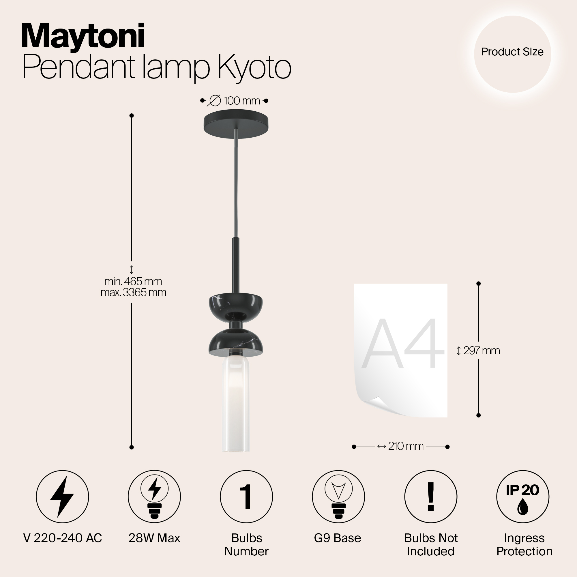 Подвесной светильник Maytoni MOD178PL-01B Германия, черный, белый купить в  Москве - цены от 8 990 руб. в интернет-магазине 220svet