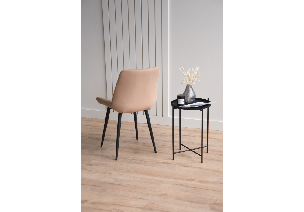 фото стул на металлокаркасе woodville седа бежевый (zd 210) / черный 632393 | 220svet.ru