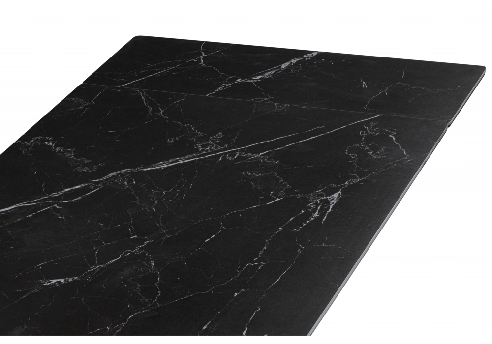 фото керамический стол 140(200)х80 раскладной woodville вейв shakespeare black / черный 626002 | 220svet.ru