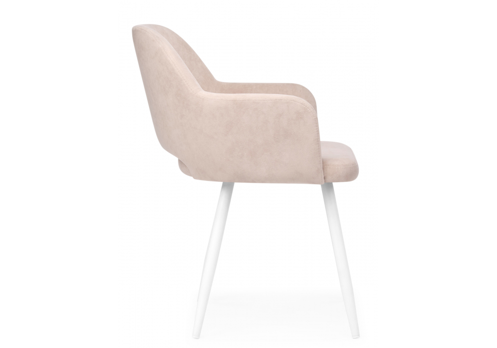 фото стул на металлокаркасе поворотный woodville эолин 360 латте (glory 10) / белый 631704 | 220svet.ru