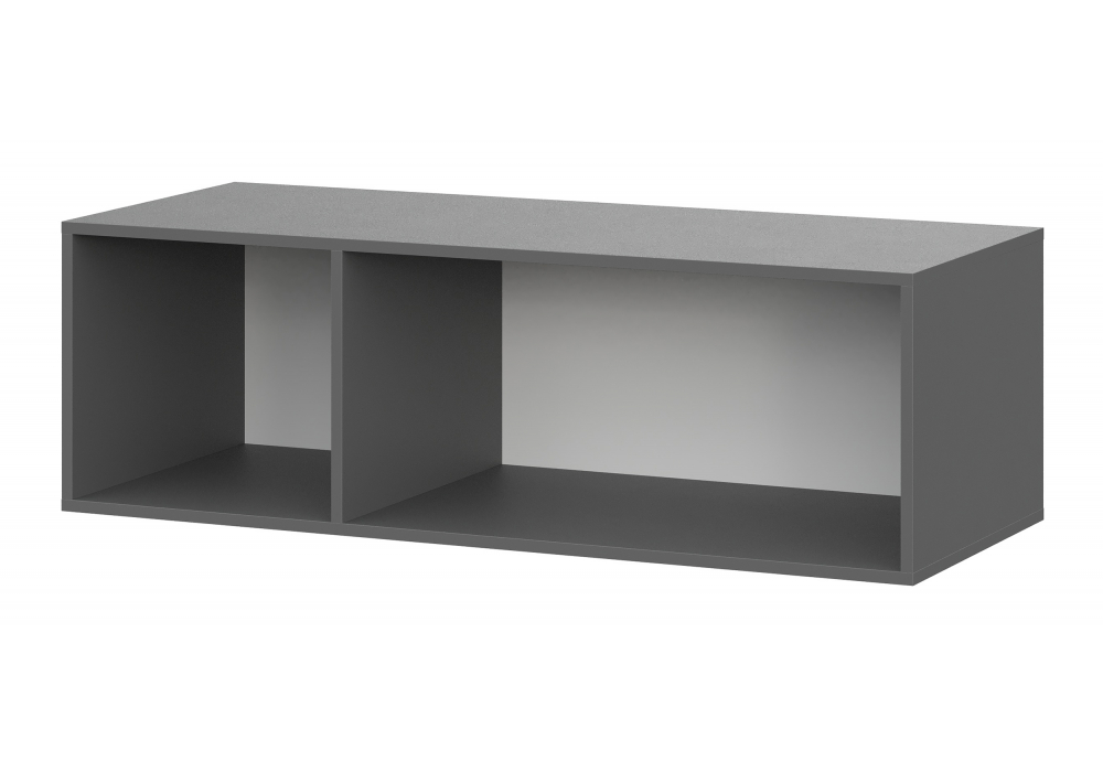 фото шкаф текстурный комплектация 2 woodville даиго с антресолью графит серый 676150 | 220svet.ru