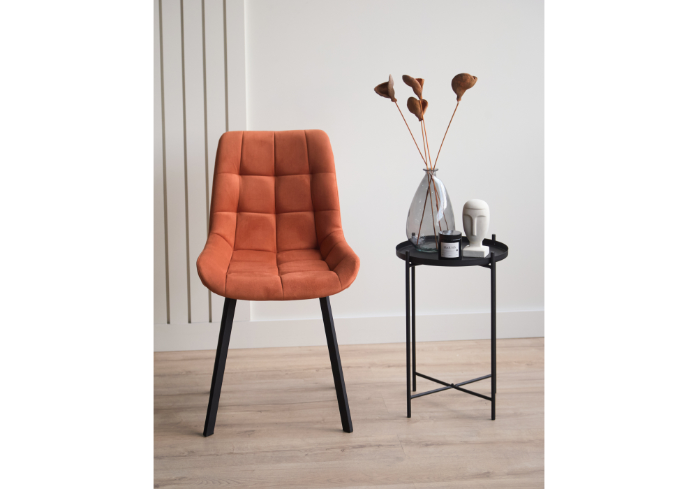 фото стул на металлокаркасе woodville челси п терракотовый (zd 432) / черный np 632519 | 220svet.ru