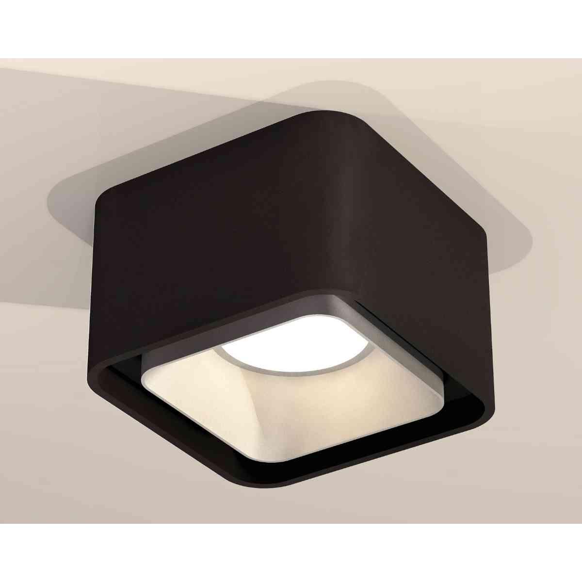 фото комплект накладного светильника ambrella light techno spot xs7833003 sbk/ssl черный песок/серебро песок (c7833, n7703) | 220svet.ru