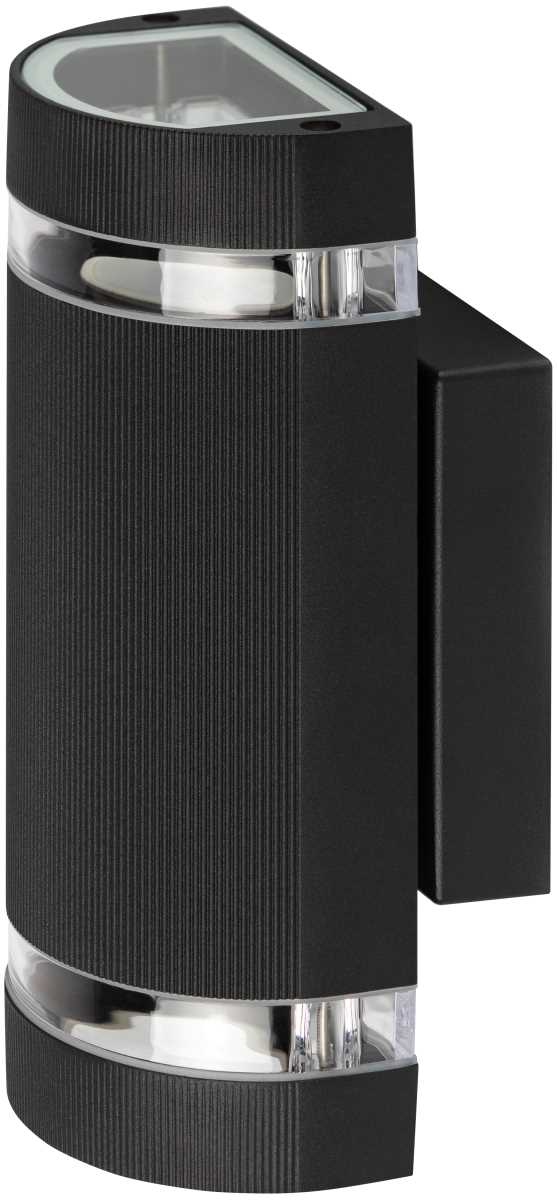 фото светильник уличный настенный эра «адрия» gbw-102-bl-0230 230в 2хgu10 ip54 вверх/вниз черный б0069595 | 220svet.ru