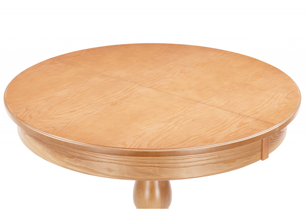 фото стол деревянный раскладной woodville орден 100(140)x100 круглый дуб 639326 | 220svet.ru