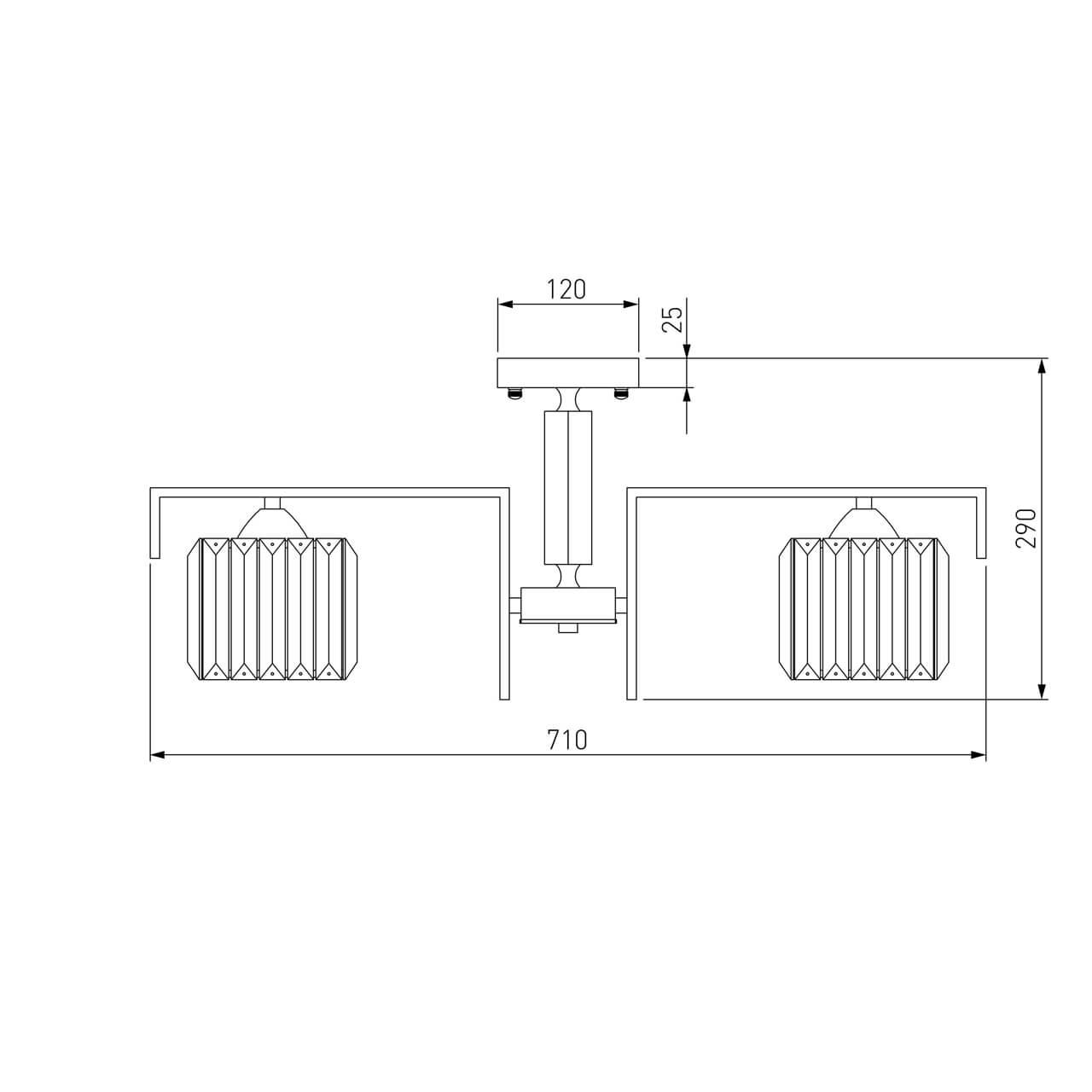 фото потолочная люстра eurosvet 10126/5 золото/прозрачный хрусталь strotskis smart | 220svet.ru