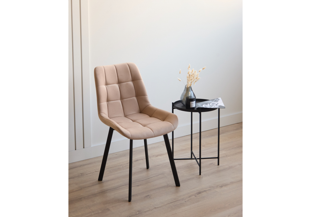 фото стул на металлокаркасе woodville челси п бежевый (zd 210) / черный np 632471 | 220svet.ru