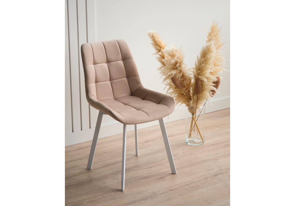 фото стул на металлокаркасе woodville челси п бежевый (zd 210) / белый np 632472 | 220svet.ru