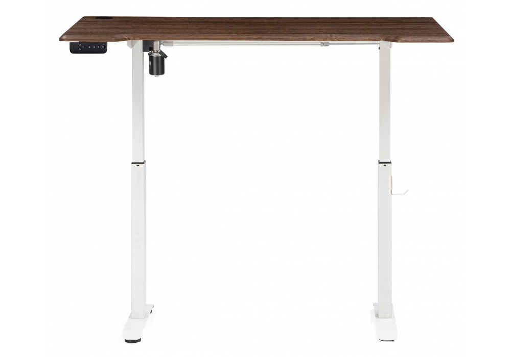 фото компьютерный стол с механизмом подъема woodville маркос 140х80х75 орех кантри / белый 578405 | 220svet.ru