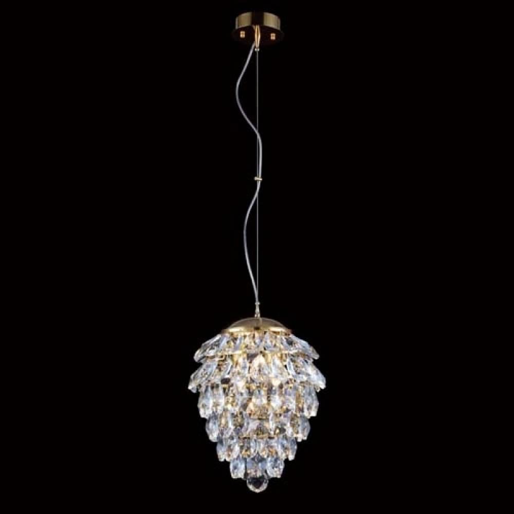 фото подвесной светильник crystal lux charme sp2+2 led gold/transparent | 220svet.ru