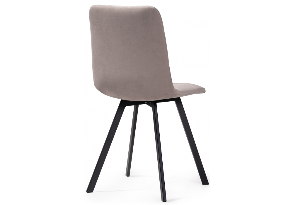 фото стул на металлокаркасе woodville симпл латте / черный 594934 | 220svet.ru