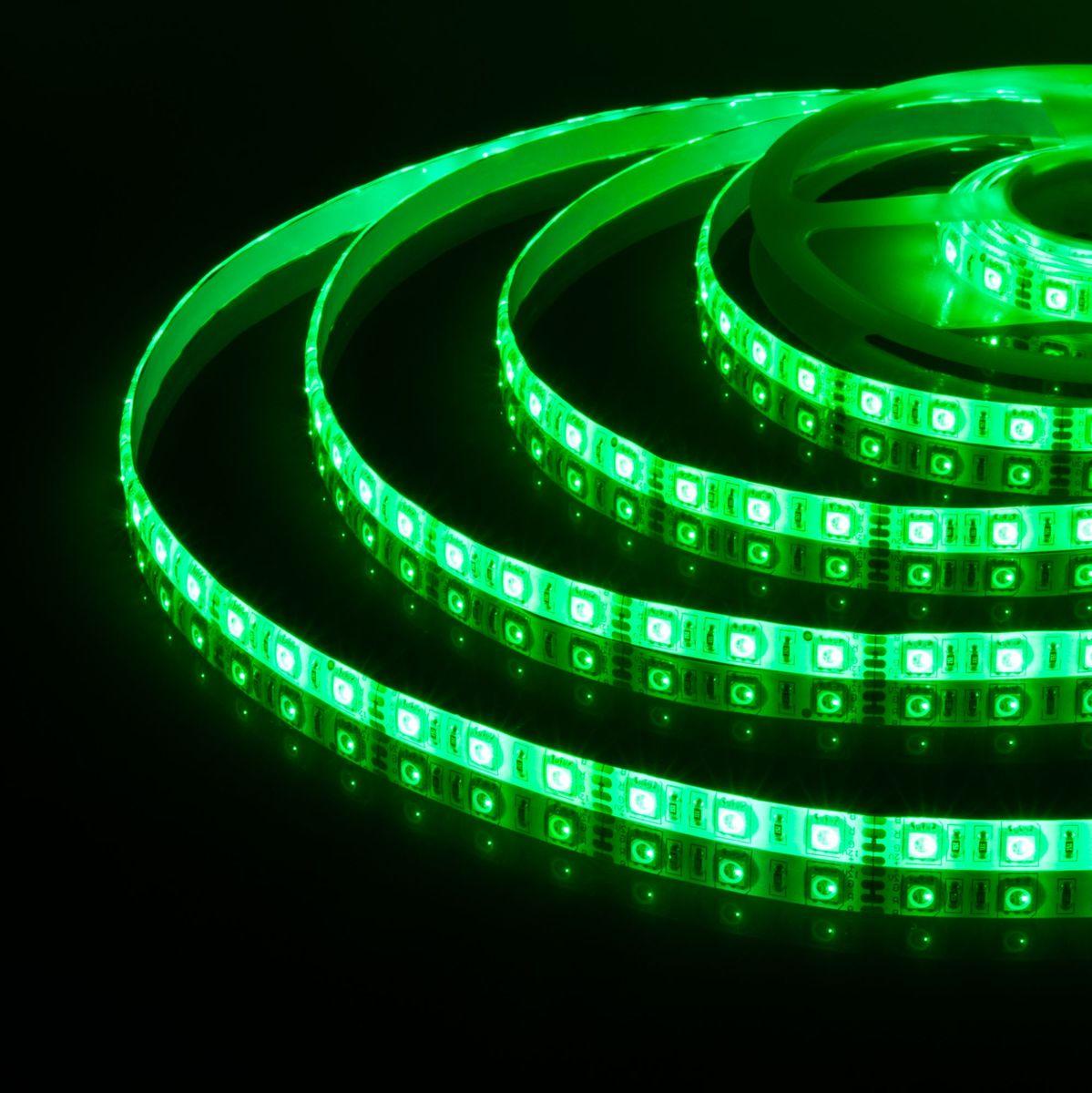 фото светодиодная влагозащищенная лента elektrostandard 14,4 w/m 60led/m 5050smd rgb 5m a034876 | 220svet.ru