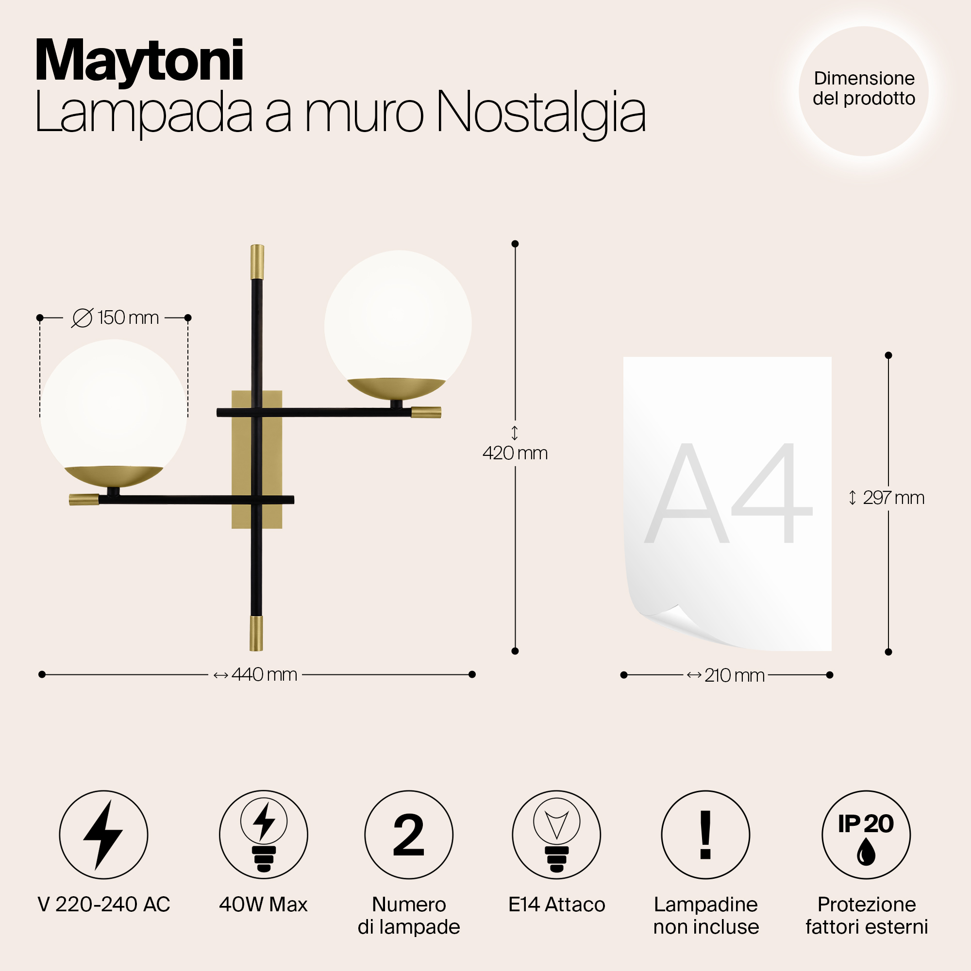 фото бра maytoni nostalgia mod050wl-02g | 220svet.ru