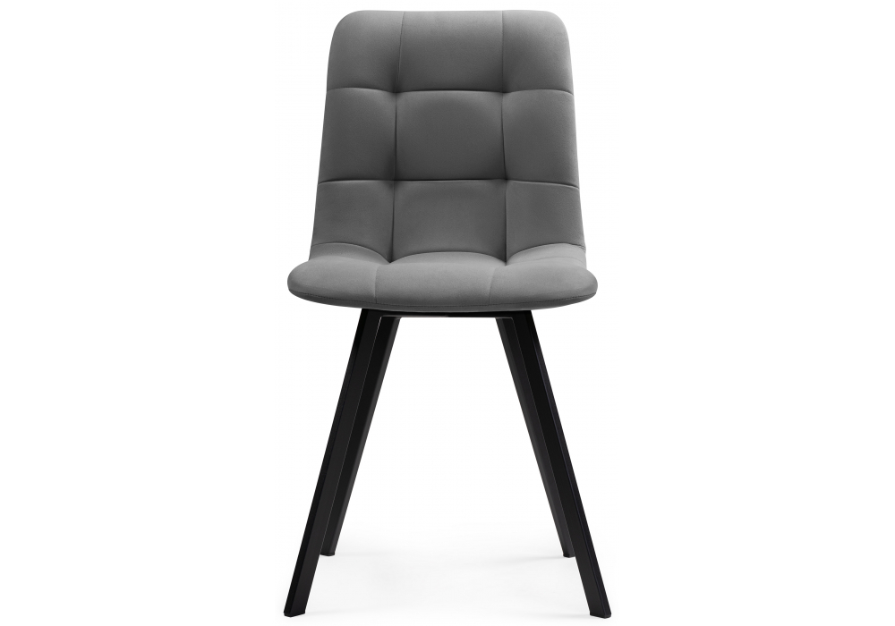 фото стул на металлокаркасе woodville симпл темно-серый / черный 594933 | 220svet.ru