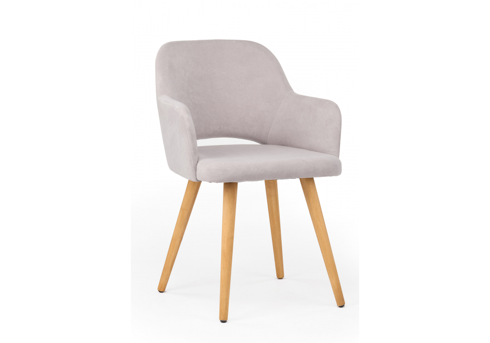 фото стул деревянный вращающийся woodville эолин 360 светло-серый (glory 36) / светлое дерево 631730 | 220svet.ru