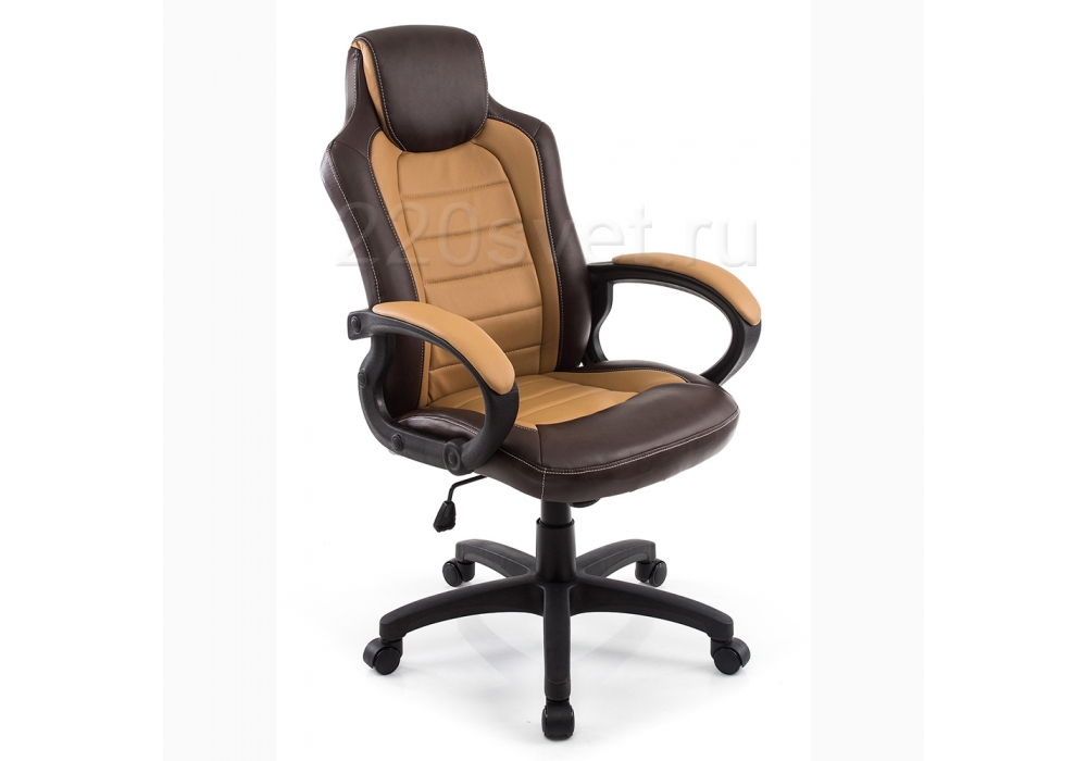 фото компьютерное кресло kadis коричневое / бежевое | 220svet.ru