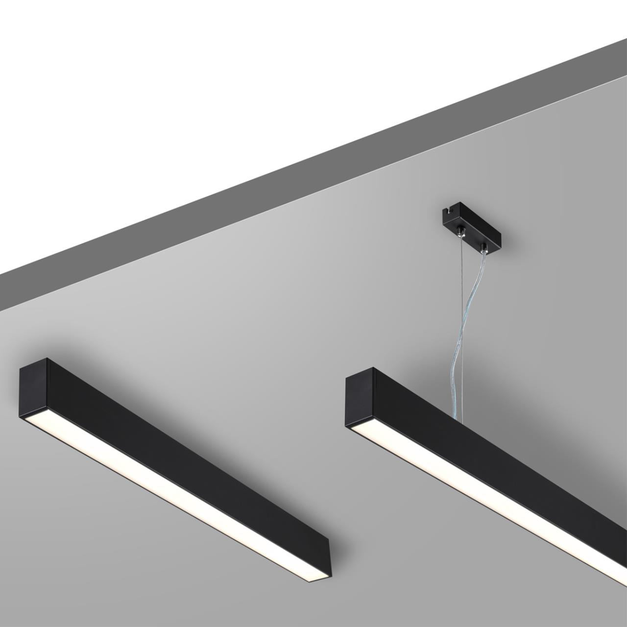 фото светильник линейный светодиодный novotech fatto 359605 черный | 220svet.ru