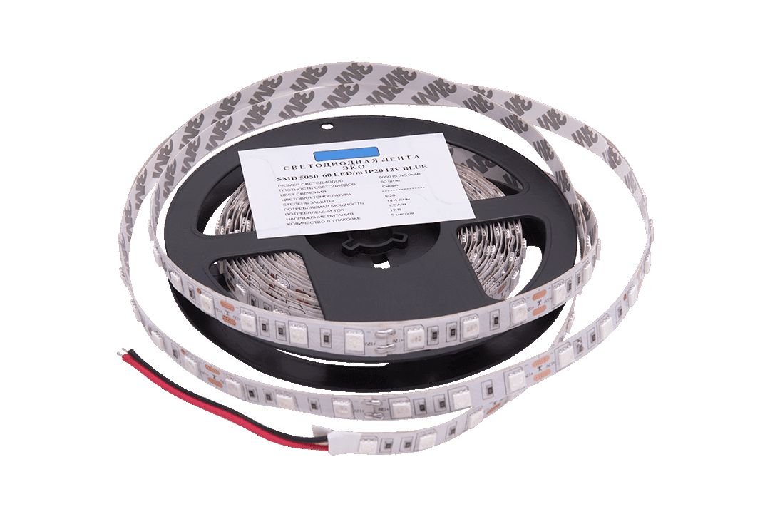 фото лента swg 14,4w/m  60led/m 3528smd синий 5m swg560-12-14.4-b-m 009473 | 220svet.ru