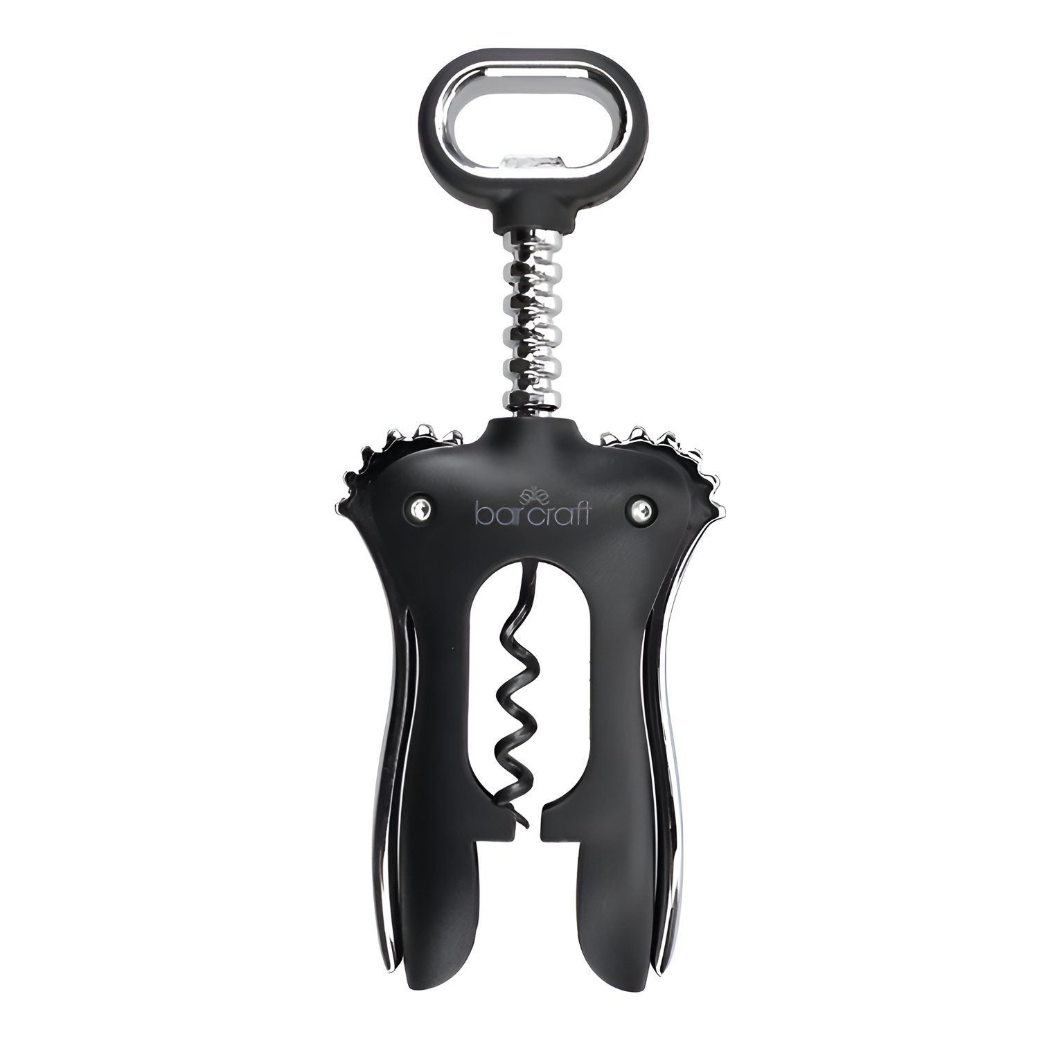 фото штопор barcraft с крыльями, черный kitchen craft | 220svet.ru