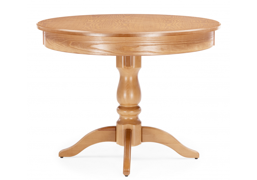 фото стол деревянный раскладной woodville орден 100(140)x100 круглый дуб 639326 | 220svet.ru