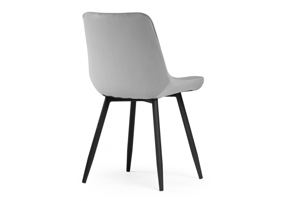 фото стул на металлокаркасе woodville вейв светло-серый / черный 598411 | 220svet.ru