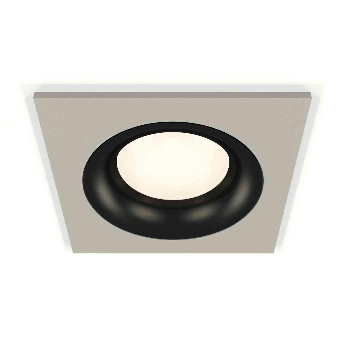 фото комплект встраиваемого светильника ambrella light techno spot xc7633002 sgr/pbk серый песок/черный полированный (c7633, n7011) | 220svet.ru